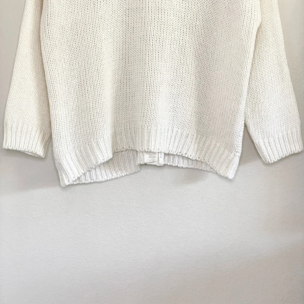 Vintage Nordic Fair Isle Fringe Yoke Cardigan Cable Knit Sweater 80s 90s Medium